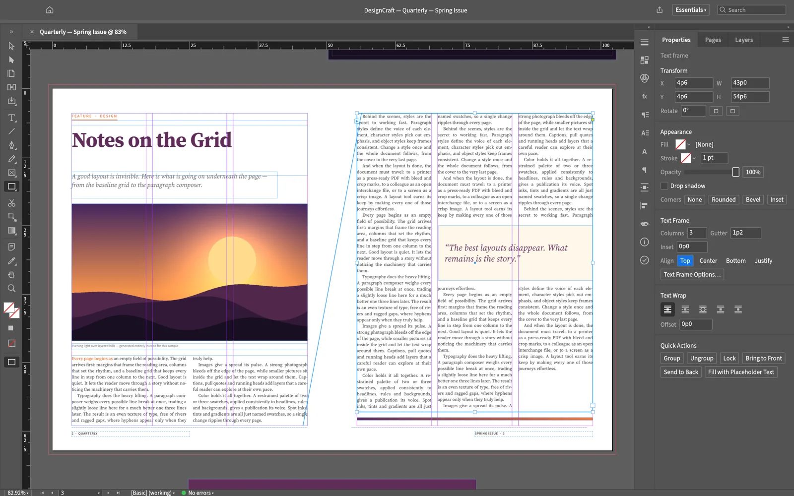 DesignCraft, ArtCraft's open-source take on InDesign