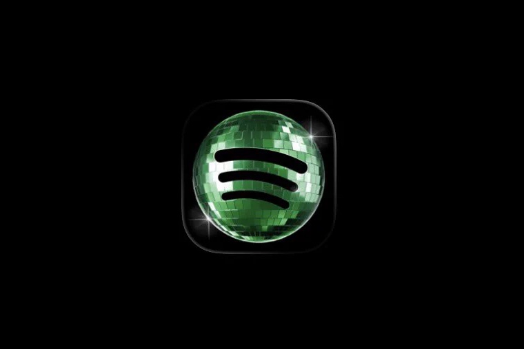 Spotify's 20th-anniversary disco-ball icon, May 2026. Image: Spotify