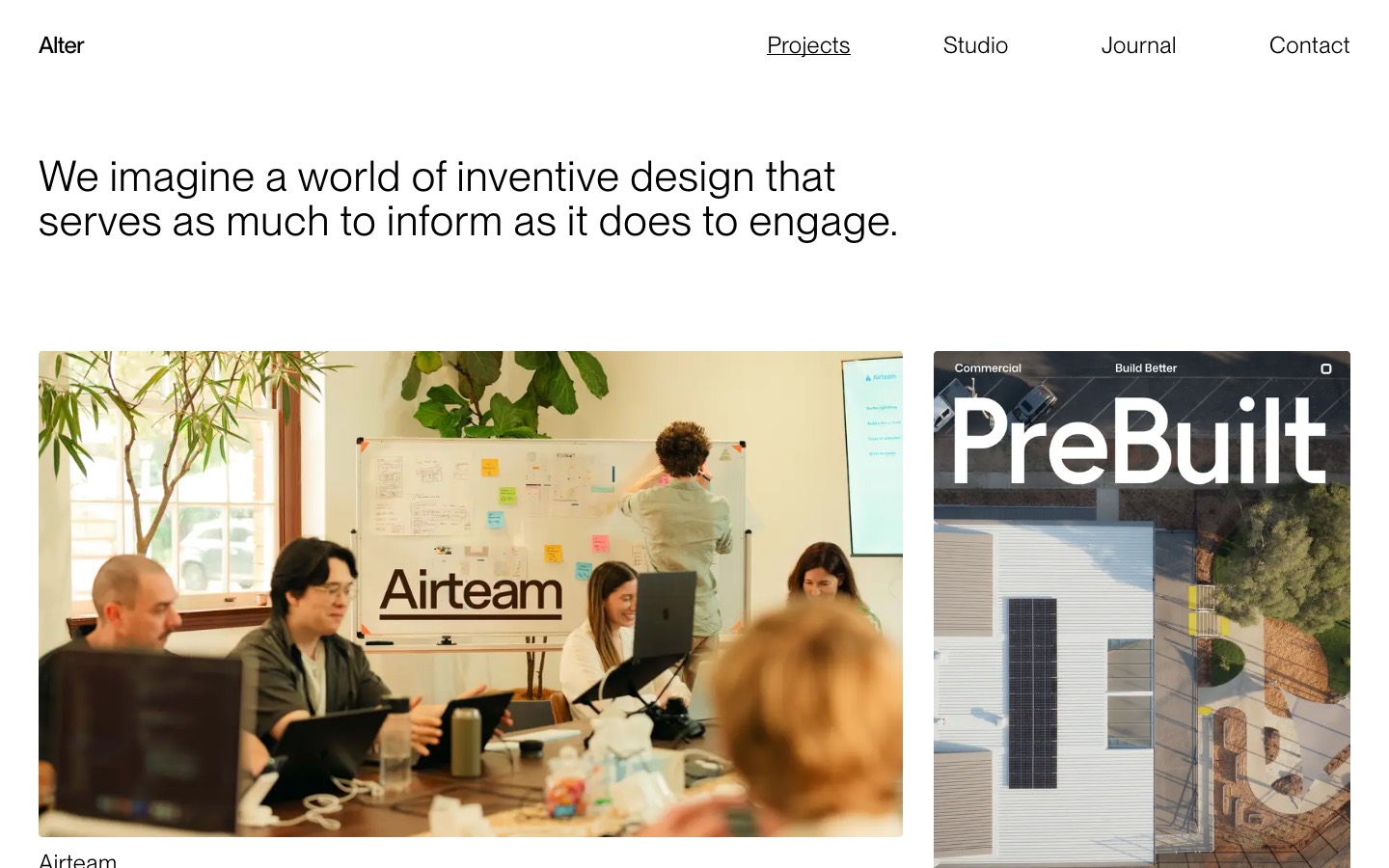Alter website homepage