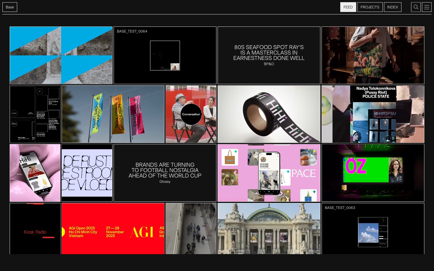 Base Design website homepage