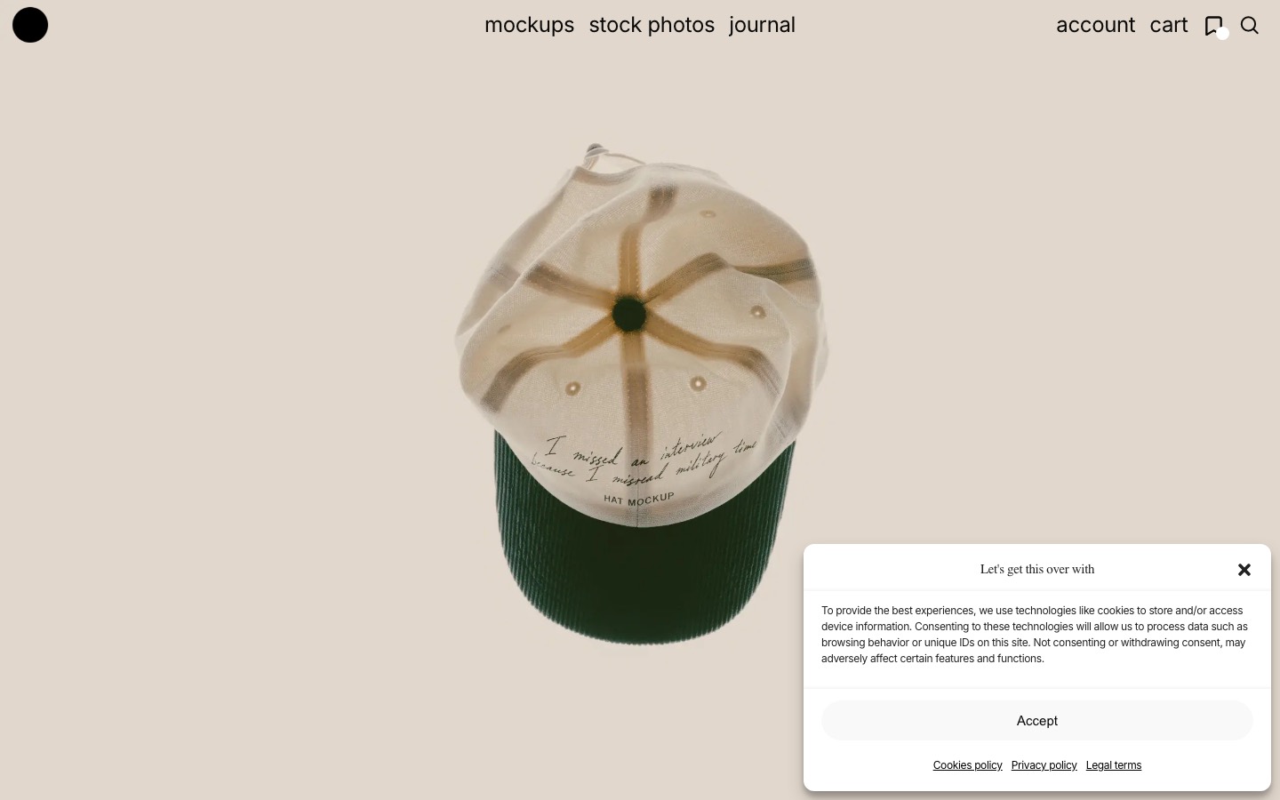 Bendito Mockup website homepage