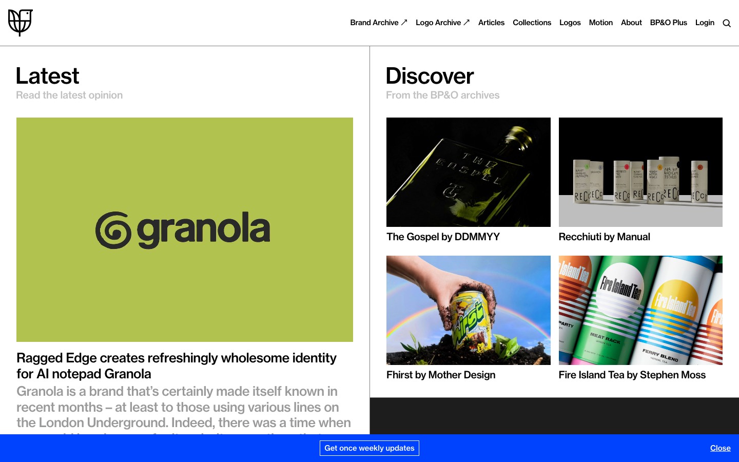 BP&O website homepage