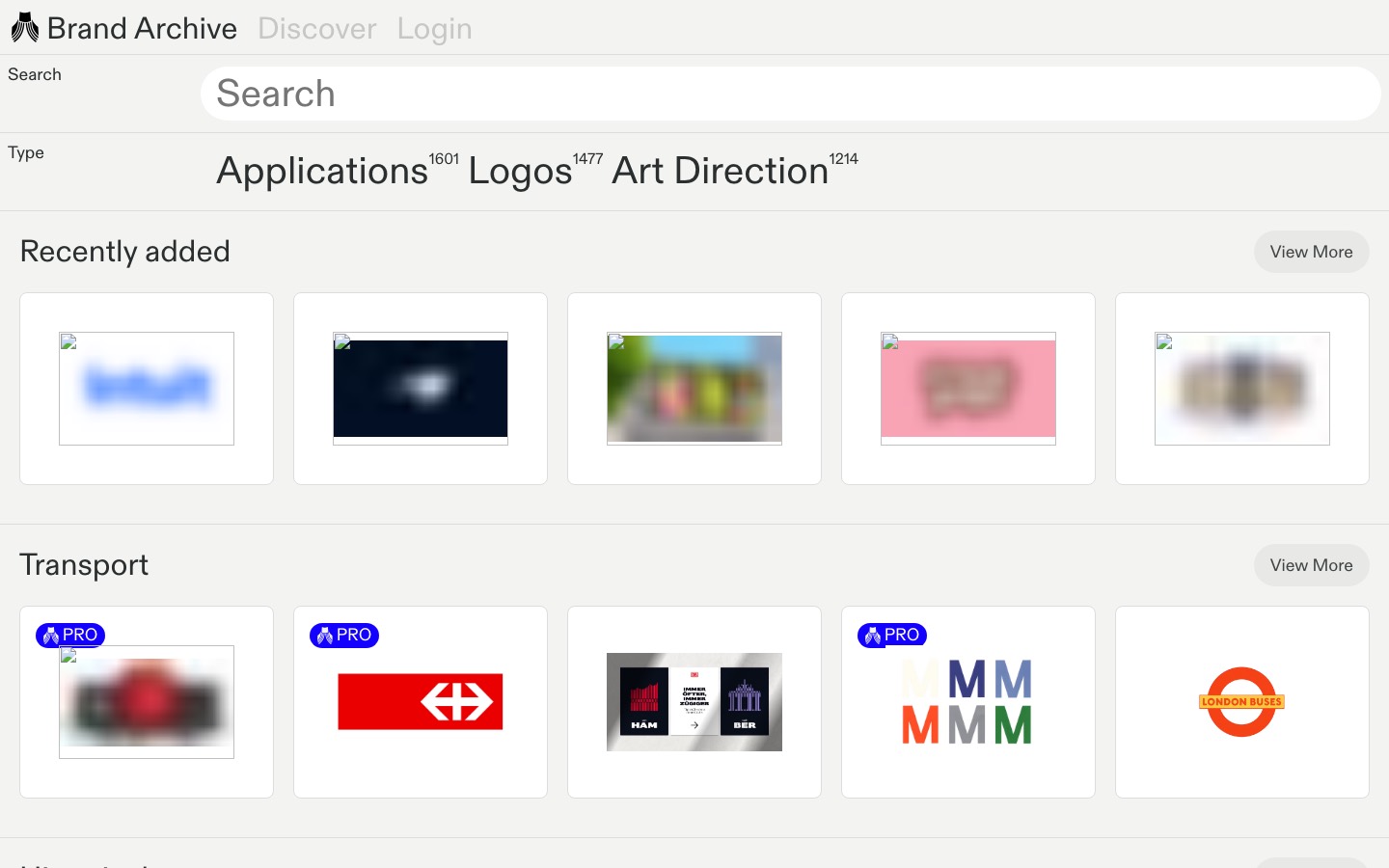 Brand Archive website homepage
