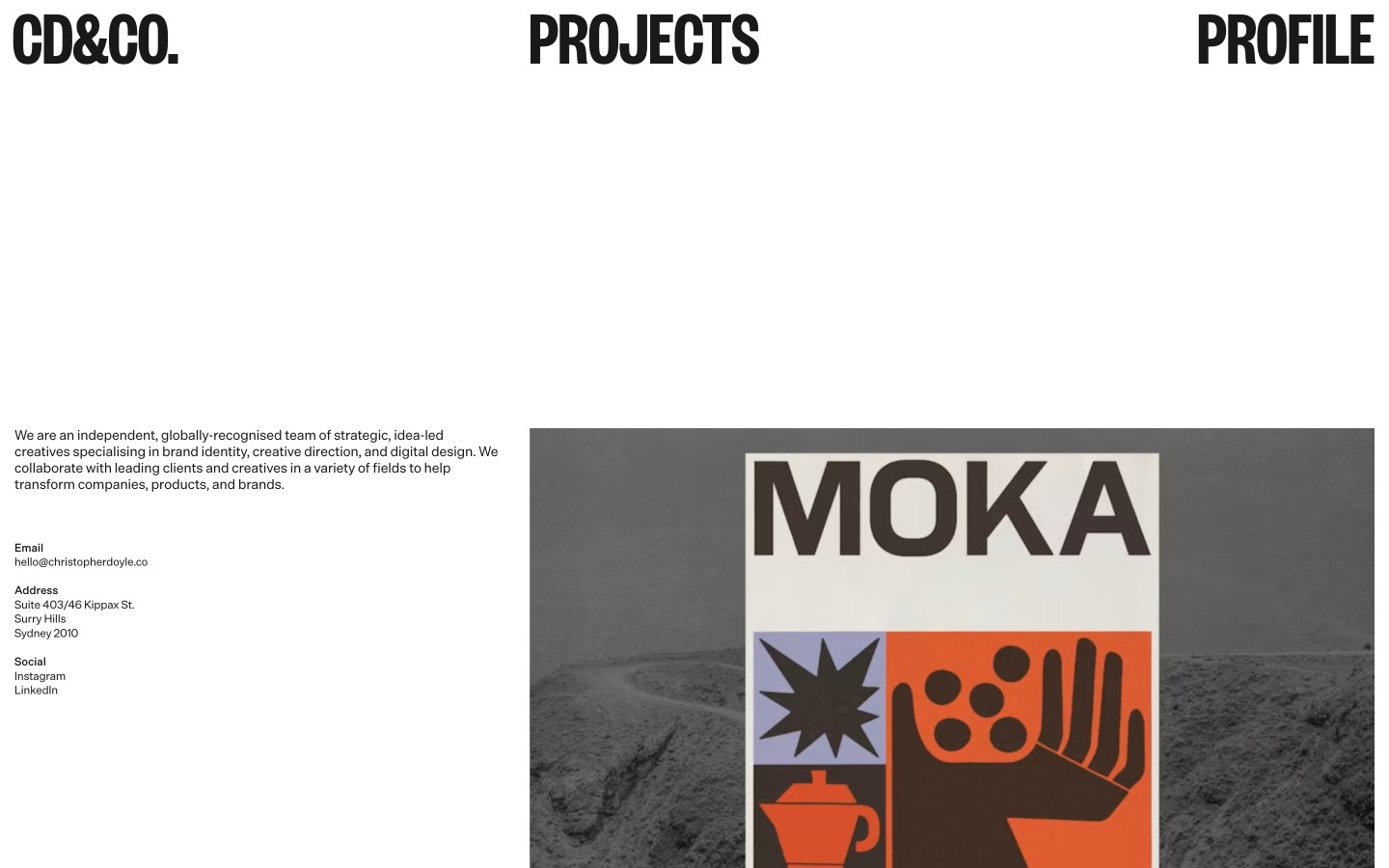 Christopher Doyle & Co website homepage