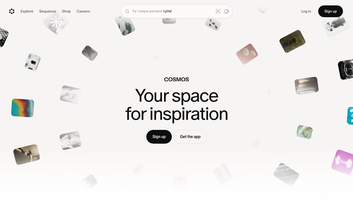 Cosmos website homepage