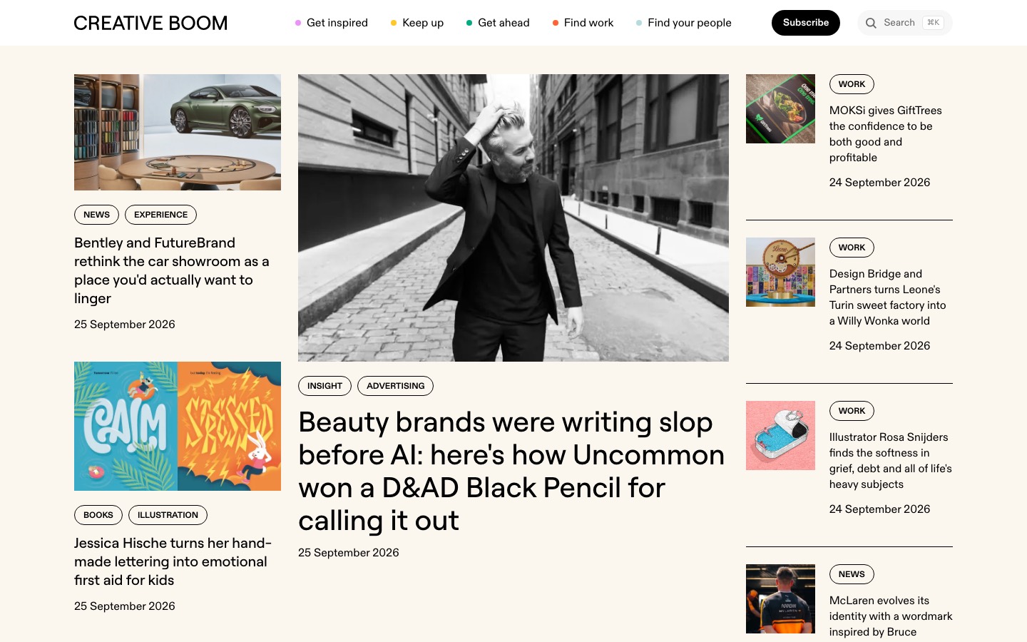 Creative Boom website homepage