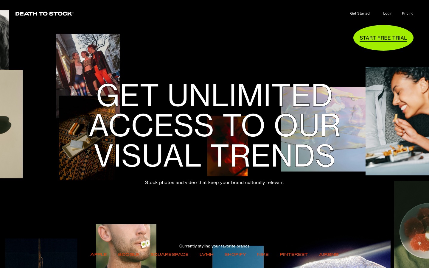 Death to Stock website homepage