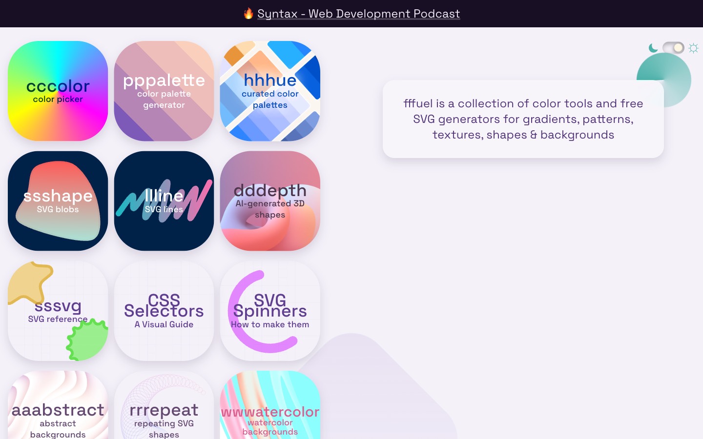 fffuel website homepage