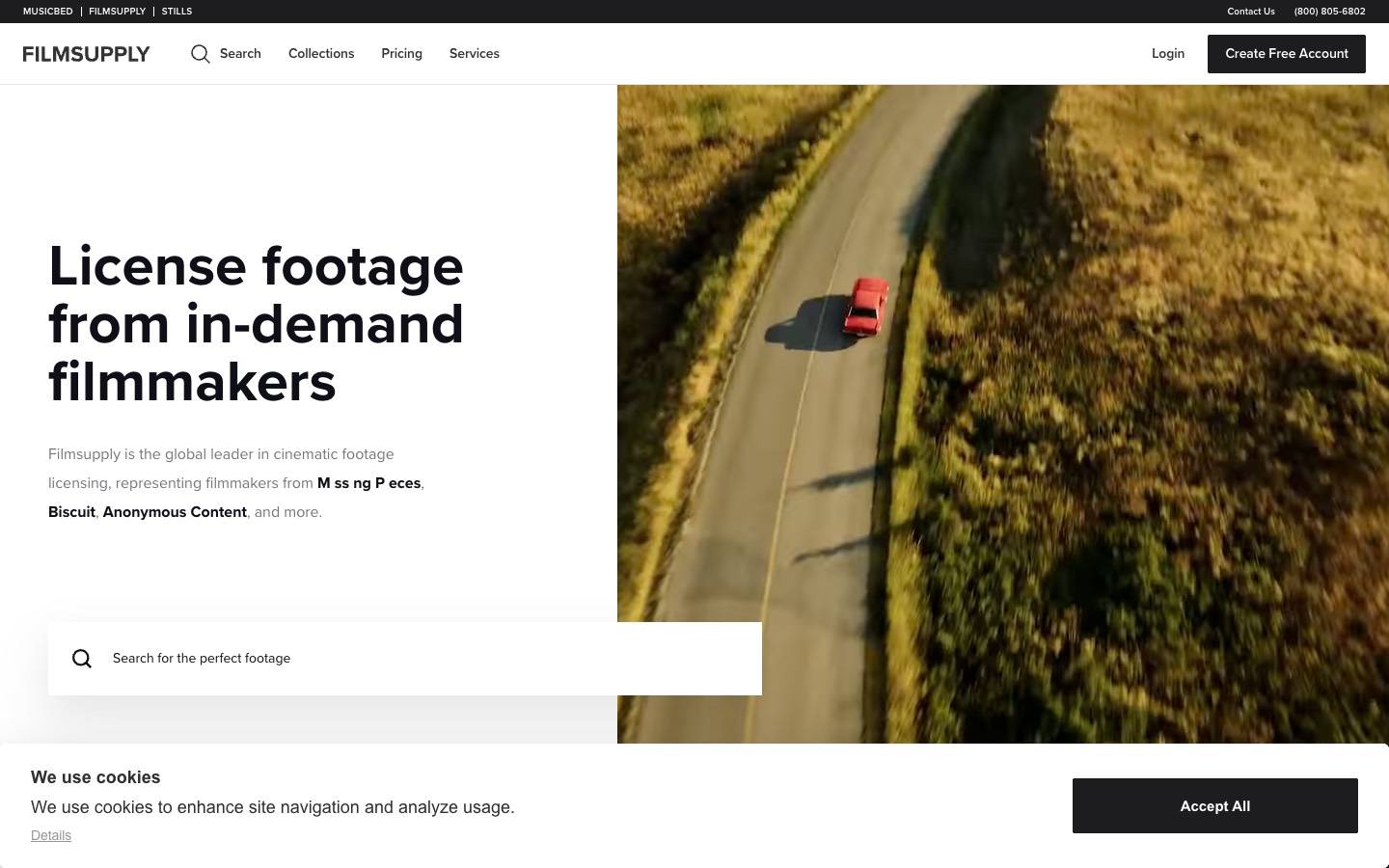 Filmsupply website homepage