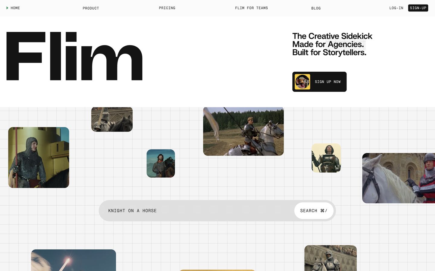 Flim website homepage