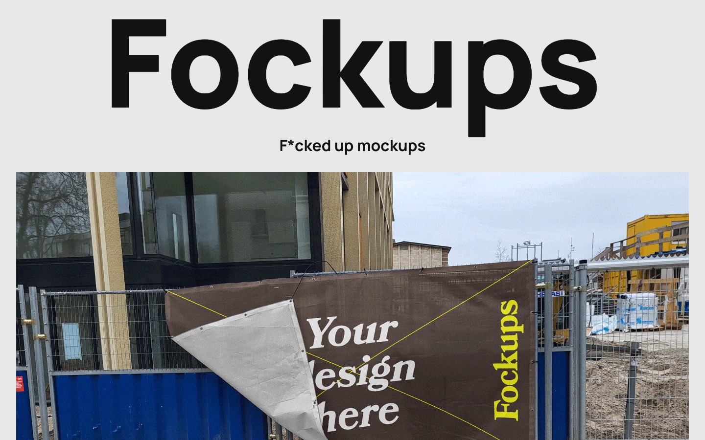 Fockups website homepage