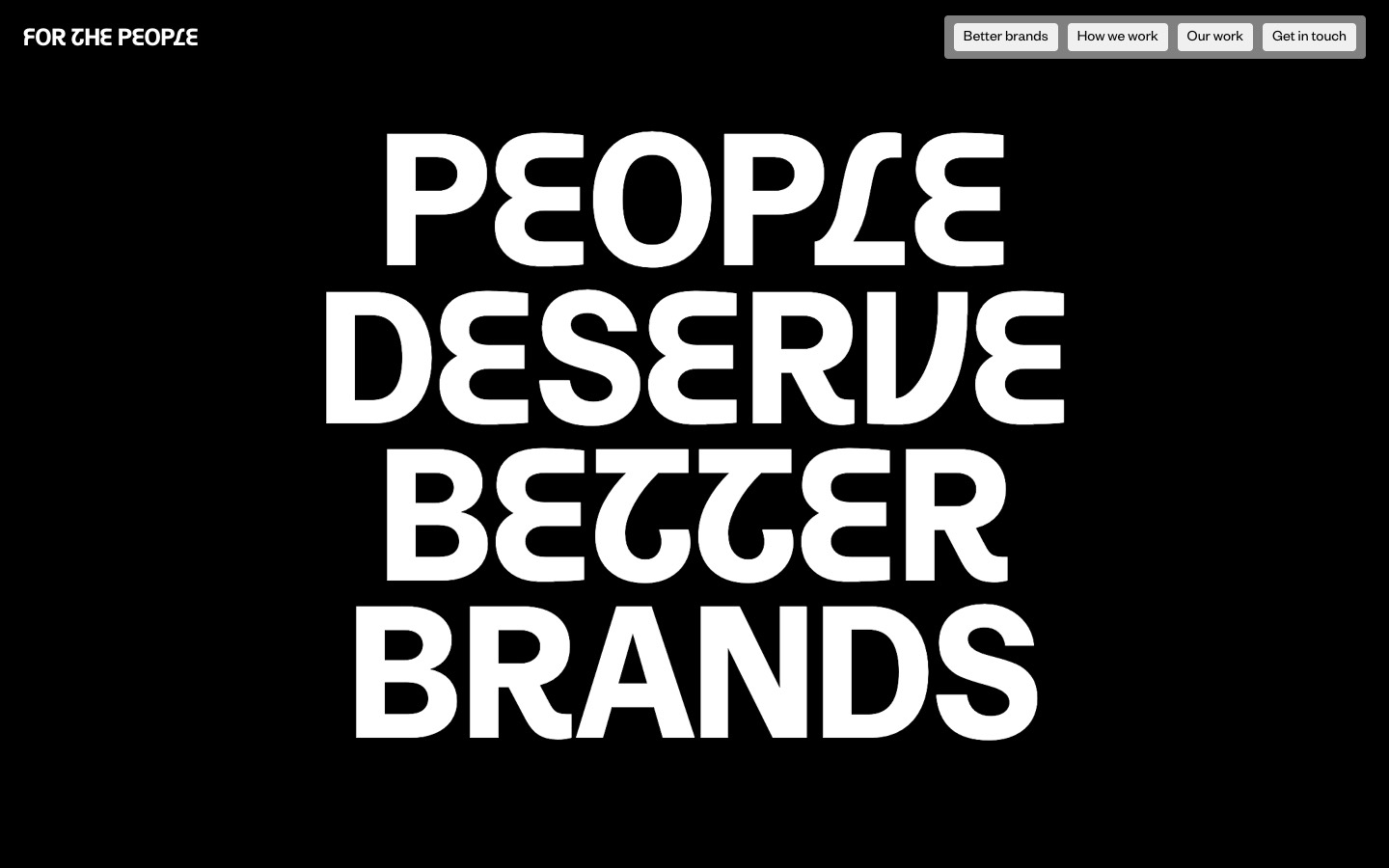 For The People website homepage