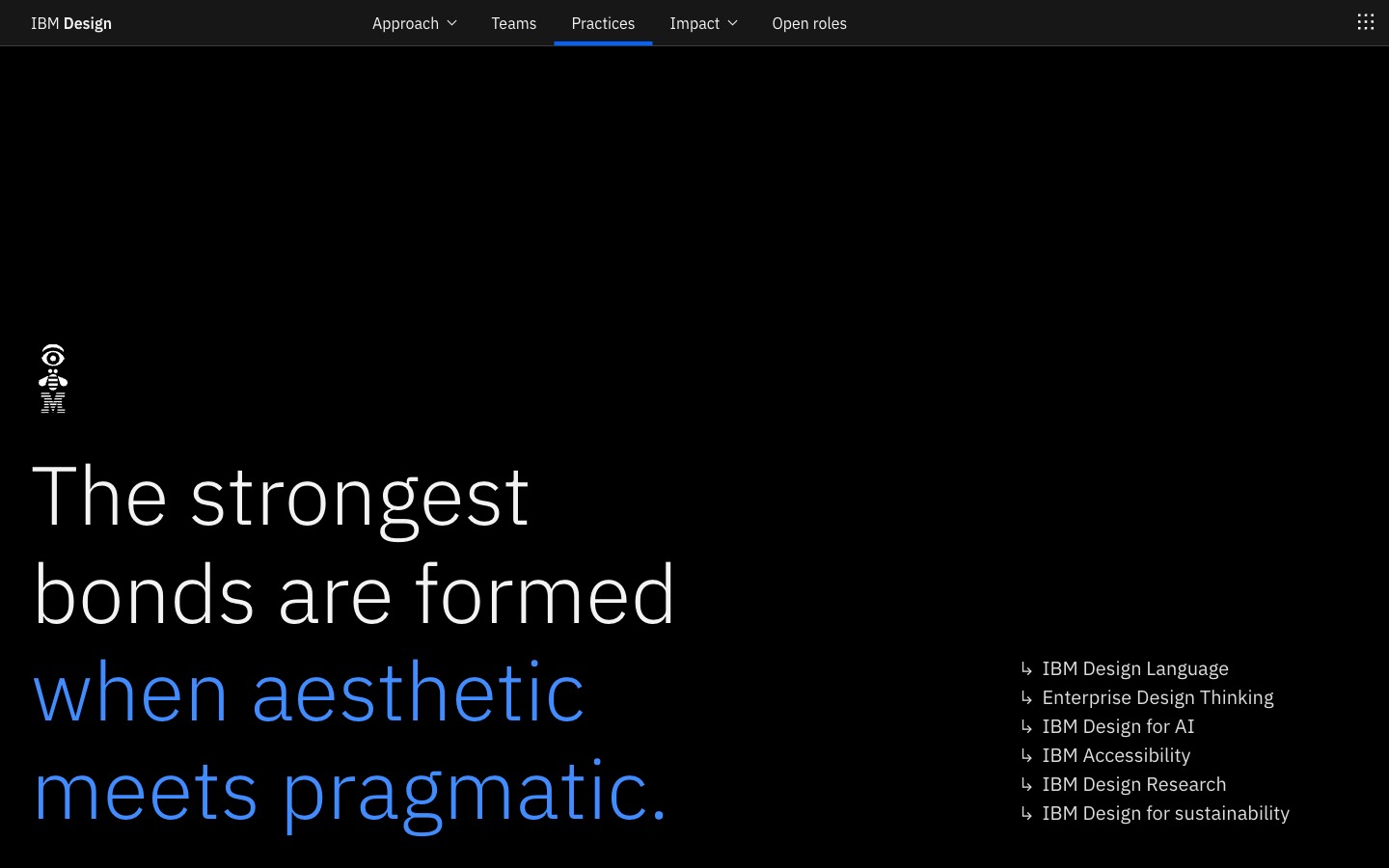 IBM Design website homepage
