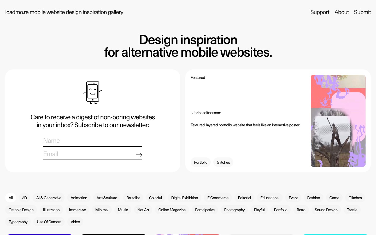 loadmo.re website homepage