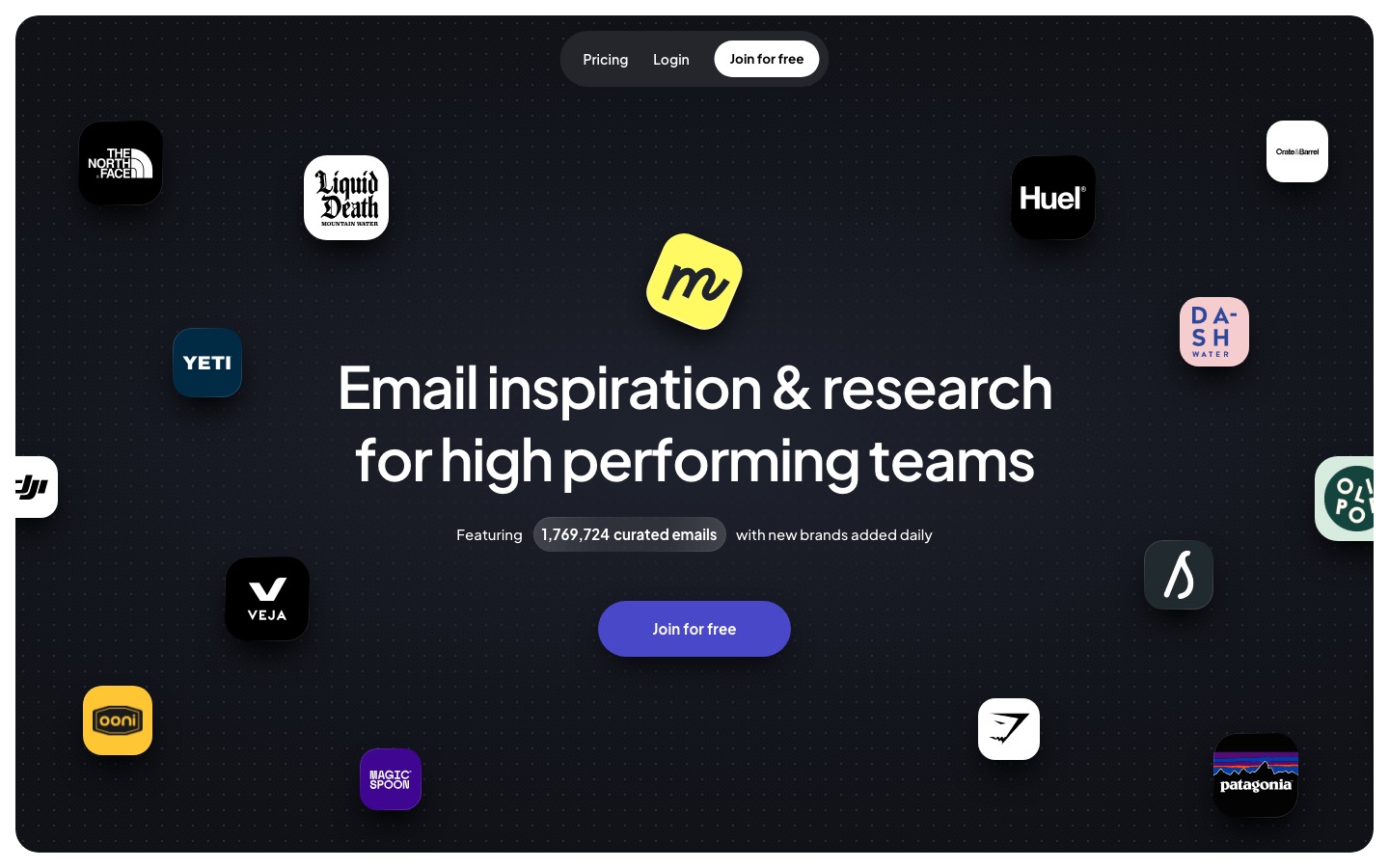 Mailboard website homepage