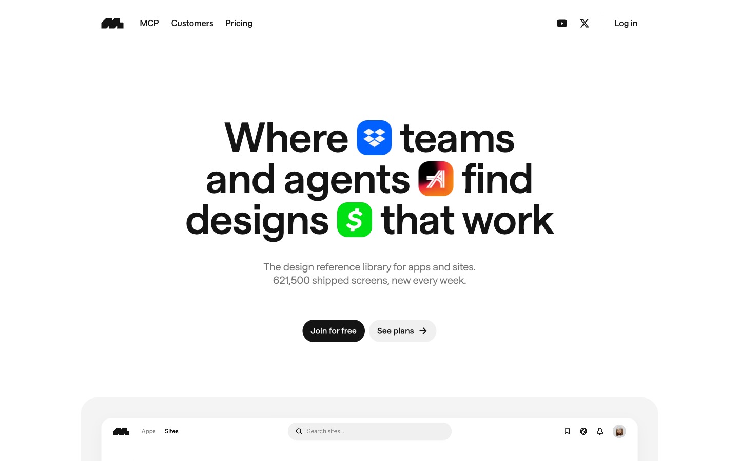 Mobbin website homepage