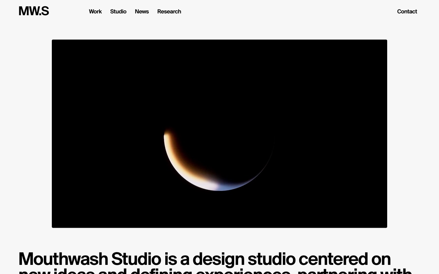 Mouthwash Studio website homepage