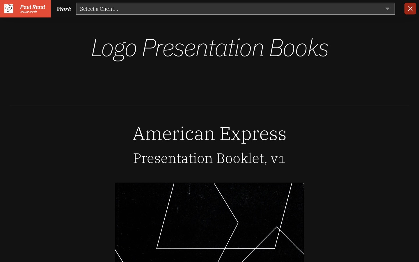 Paul Rand: Logo Presentation Books website homepage