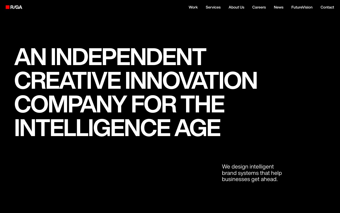 R/GA website homepage