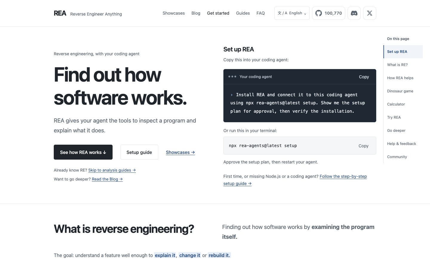 REA website homepage
