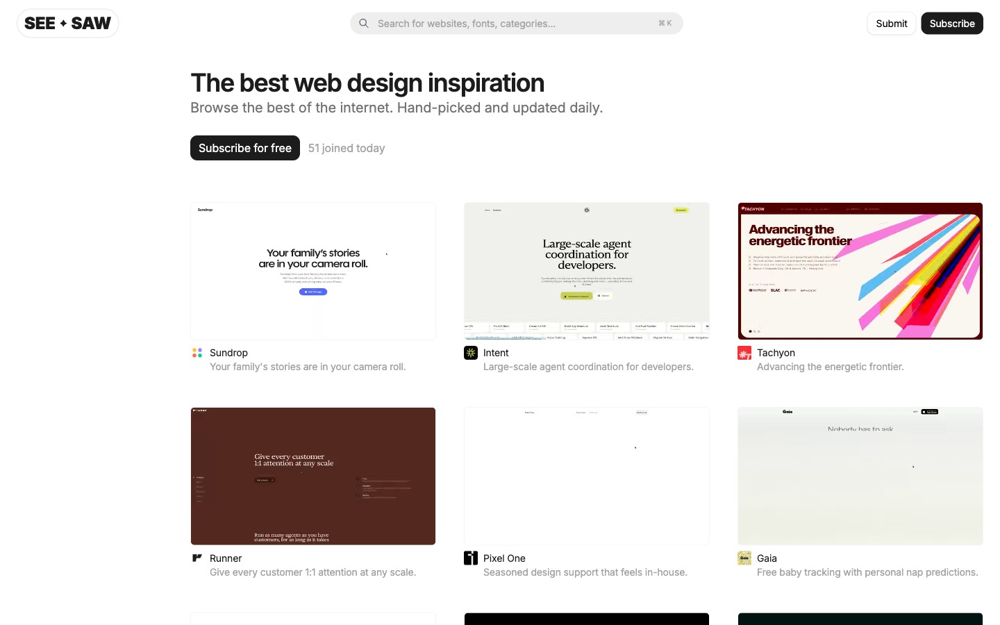 Seesaw website homepage