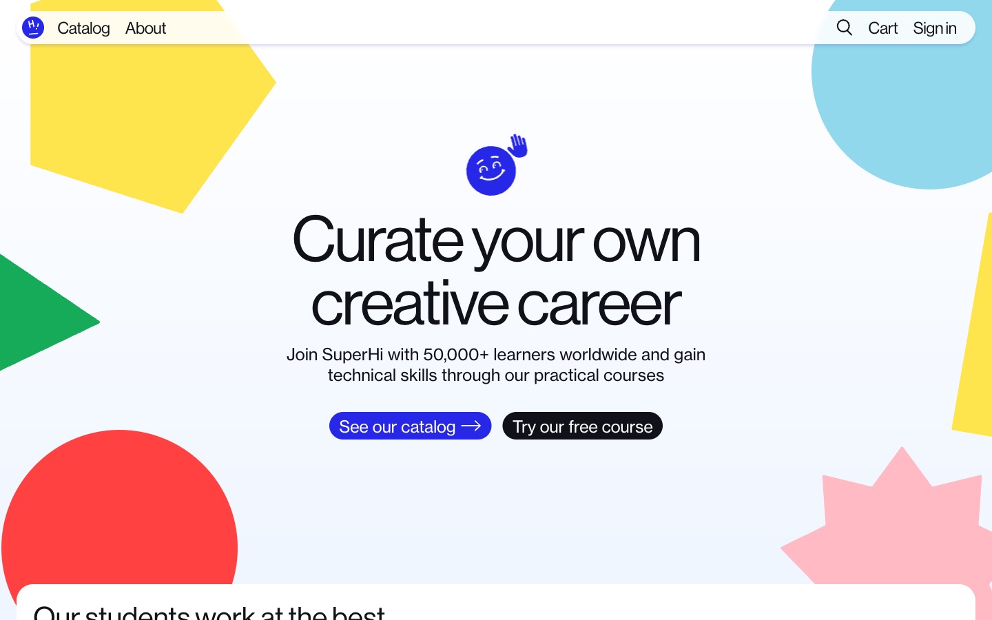 SuperHi website homepage