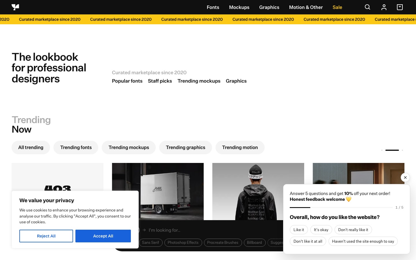 Supply website homepage