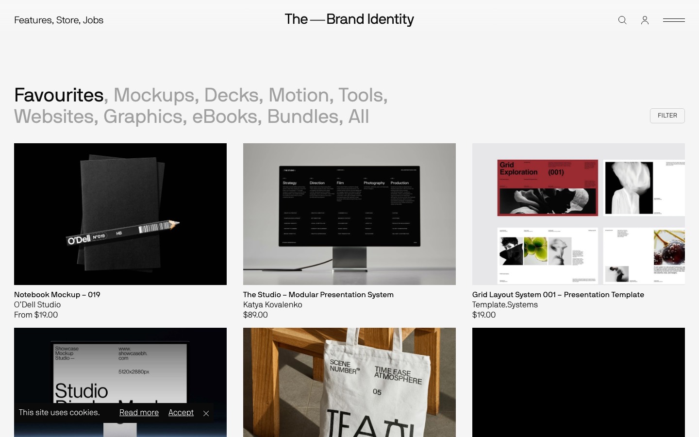 TBI Mockups website homepage